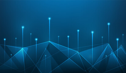 communication connection internet global network wireframe technology background