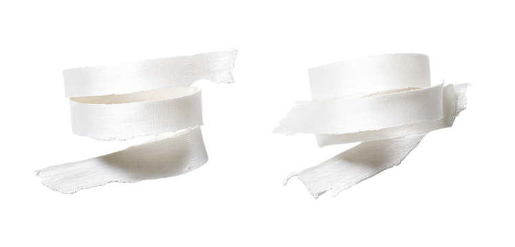 Two Twisted White Ribbons