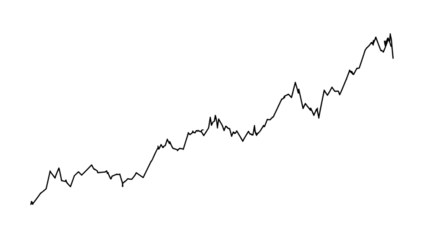 Abstract graphic of a rising stock chart