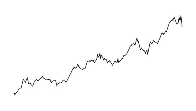 Abstract graphic of a rising stock chart