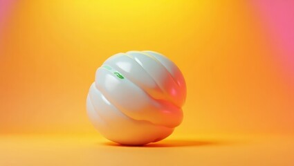 Abstract, textured sphere against a gradient background.