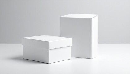 Packaging mockup for social media, Business card or invoice template