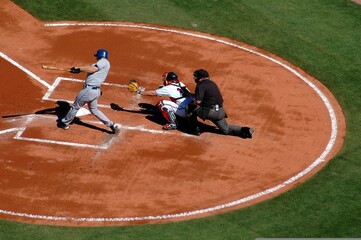 Pro baseball players at stadium