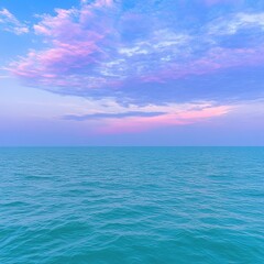 Obraz premium Serene sunset over a placid ocean