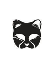 Black Cat Head vector