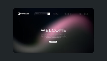 Elegant website template featuring welcome message with abstract background for creative business use