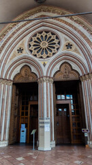 entrance of st. francis basilica in assisi in umbria