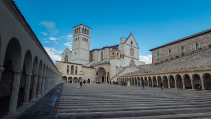 St. Francis square in assisi in umbria