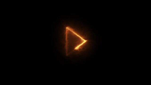 Play button fire animation effect loop
