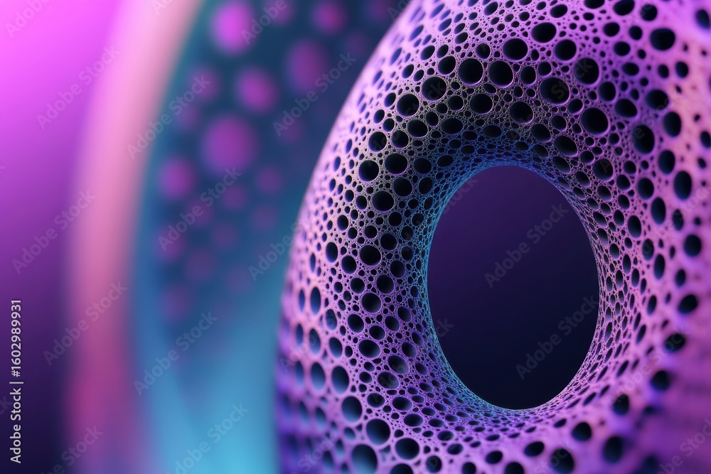 Fototapete a closeup abstract design with purple and blue gradients featuring a pattern of