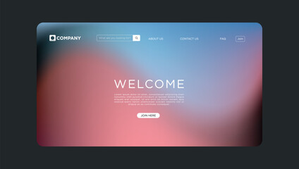 Modern website landing page welcomes new visitors with a professional design and simple navigation