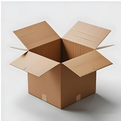 cardboard box isolated on white