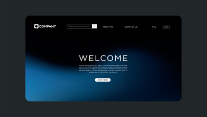Modern website template with welcome message and clean design for business startup