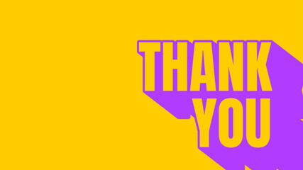 Thank you Retro speech bubble design in yellow and purple colour. Vector illustration © AA Collection