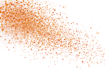 Orange granular explosion on black background