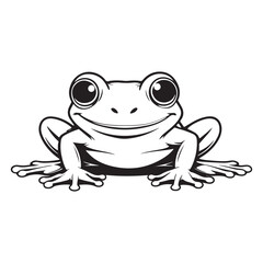 Happy Frog Vector Illustration.