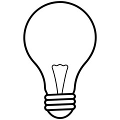 Minimalist Light Bulb Line Art