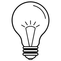 Obraz premium Minimalist Light Bulb Line Art