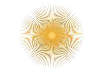 Radiating, symmetrical, golden pattern