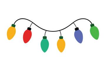 christmas lights bulbs vector art, christmas decoration lights 