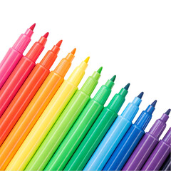 colored pencils isolated on white background