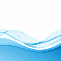 Abstract background vector with blue wave.
