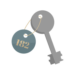 Hotel or home key icon. Вoor keys for house, apartment or room access vector icon