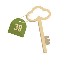 Hotel or home key icon. Вoor keys for house, apartment or room access vector icon