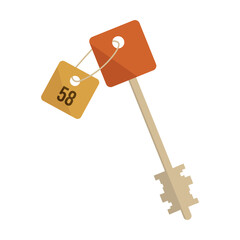 Hotel or home key icon. Вoor keys for house, apartment or room access vector icon