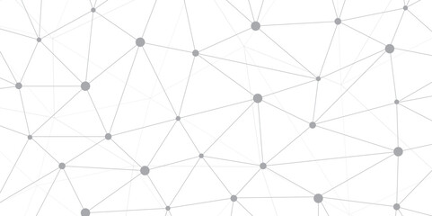 Abstract geometric background with connecting dots and lines with low poly triangle shapes. Polygonal Mesh Background Vector design digital technology concept Global network connection data structure. © Kainat 