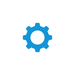 A blue gear with a white background and the word education written in orange below the gear icon