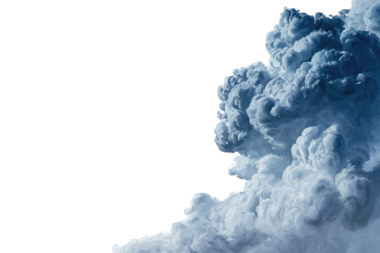 Abstract cloud-like smoke formations