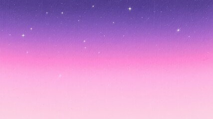 Gradient Sky with Stars: Pink to Purple Horizon