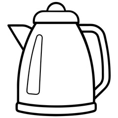 Modern Kettle Outline Vector