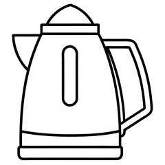Modern Kettle Outline Vector