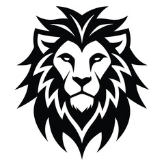 Obraz premium lion head vector illustration lion, head, tattoo, animal, vector, cat, wild, tiger, 