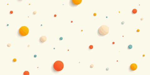 Abstract colorful circles pattern on light background  