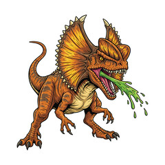 Dilophosaurus the Death Spout Illustration