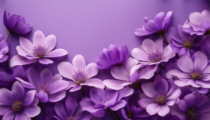 vibrant purple flowers cascading against a soft purple background creating a harmonious and visually appealing design