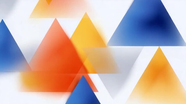 Abstract Geometric Triangles: A vibrant, abstract composition of overlapping geometric triangles in various colors, evoking a sense of modern design and artistic creativity.