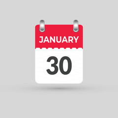 January 30 calendar Date Month icon
