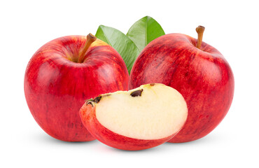 red apple isolated on transparent png ( Image from camera)