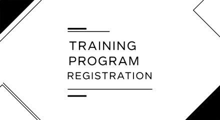 Vector art of training program registration information graphic