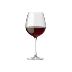 Elegant Red Wine Glass Isolated on Black Background for Sophisticated Taste