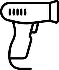 barcode scanner vector icon on white or transparent background. supermarket icons. Editable and Printable sticker.