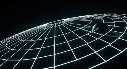 Futuristic Tech Background with Digital Elements and Glowing Lines