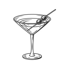 Martini icon vector black. Adobe Illustrator Artwork