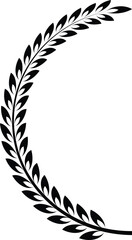 Fototapeta premium laurel wreath. simple empty wreath frame for award, certificate, trophy and more. vector illustration