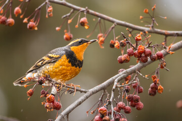 Varied Thrush male taken in Washington County MN in the wild