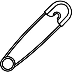 Safety Pin Icon Outline Vector